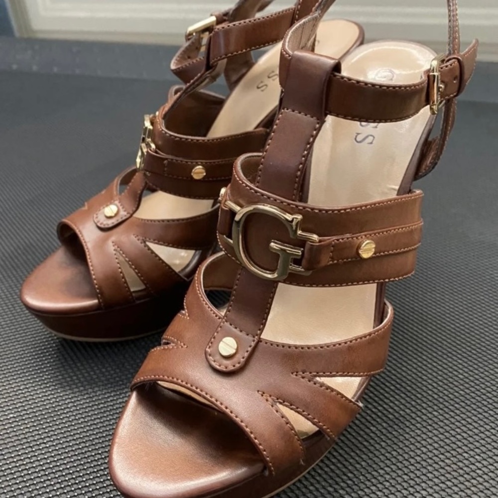 Guess Brown High Heeled Sandals